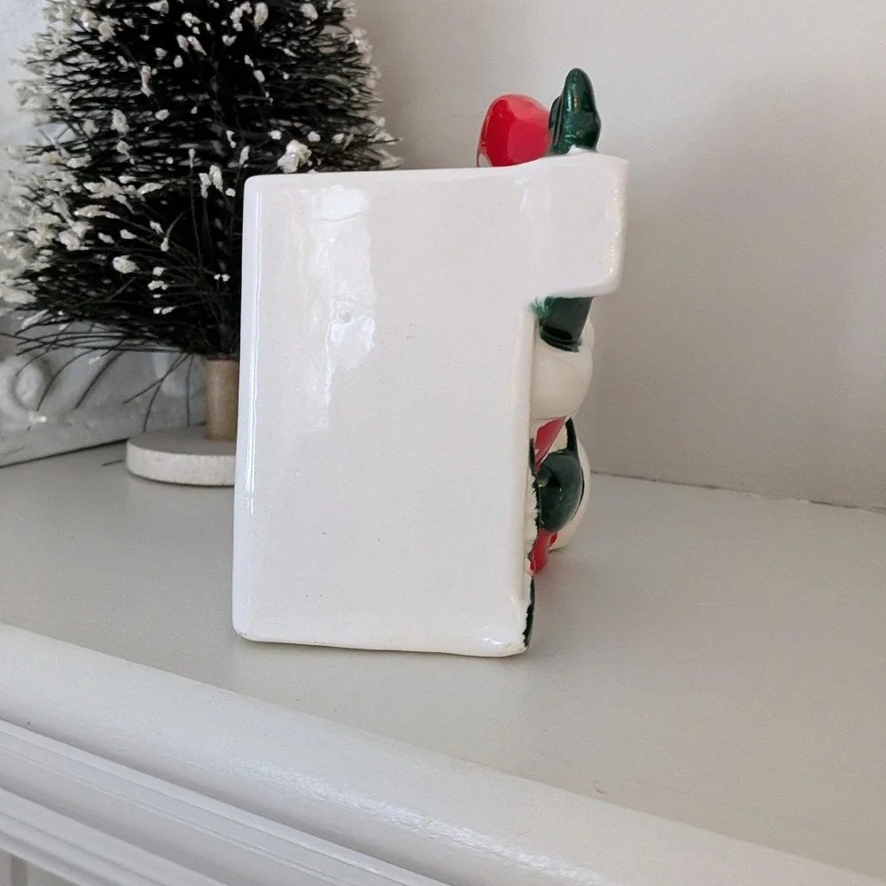 Rare Vintage Japan Ceramic Santa Claus with Present‎ Christmas Planter Kitsch